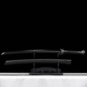 коллекционное: Катана Меч Катана с уникальным дизайном Тигра,На конце рукоятки хвост