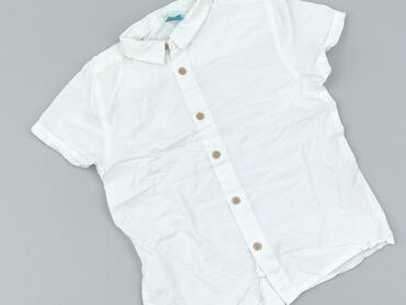 garnitur z czarną koszulą: Shirt 8 years, condition - Perfect, pattern - Monochromatic, color - White