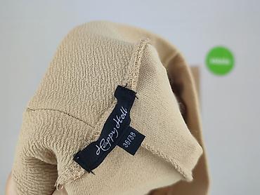 beige color: Spodnie materiałowe damskie, rozmiar S — 4