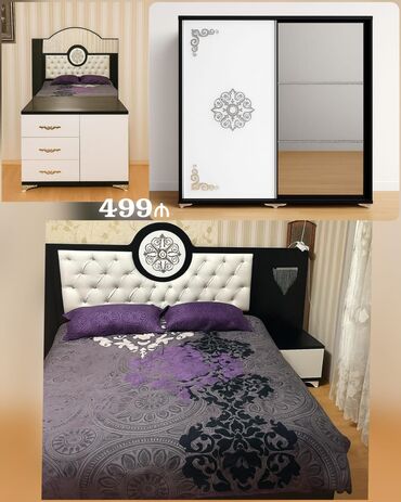 Rəflər: *499₼ YATAQ mebeli :-TƏCİLİ SATILIR*‼️ Bazalıdır baha alınıb