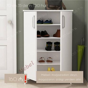Masa və oturacaq dəstləri: Yeni, 2 qapılı Düz dolab, Ayaqqabı dolabı