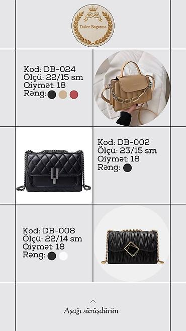 küpe: Məhsul: Qadın çiyin/əl çantaları kolleksiyası (Dolce Baganna) Model — 5