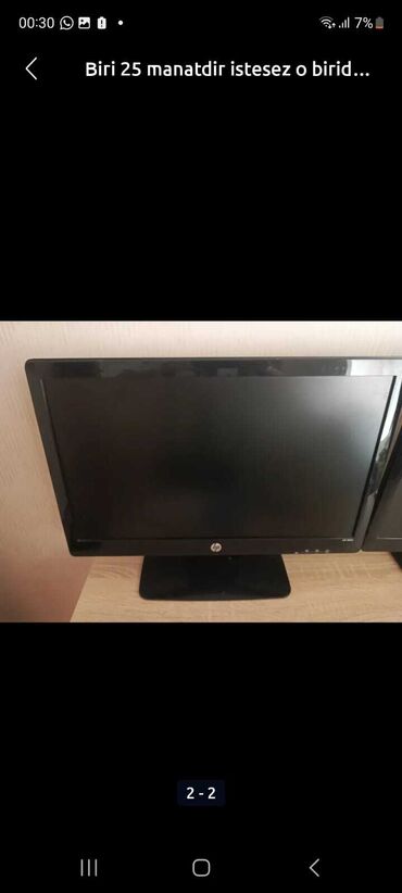 monitor alıram: HP monitoru, ofis və ya evdə istifadə üçün uyğundur. Qara rəngdədir və