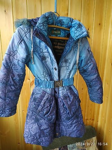 Верхняя одежда: Продаю детское теплое пальто на синтепоне, для девочки,с капюшоном — 7