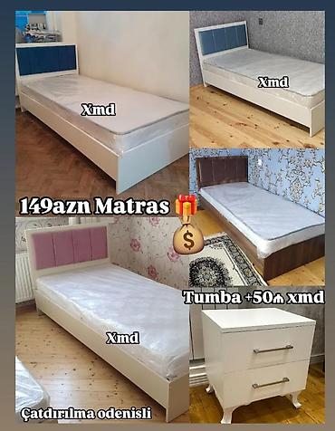 taxt kravati: Yeni, Təknəfərlik çarpayı, Matras ilə — 1