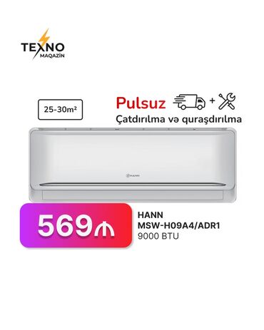 Kondisionerlər: Kondisioner 20-25 kv. m, Daxili blok, Kredit yoxdur, Pulsuz quraşdırılma