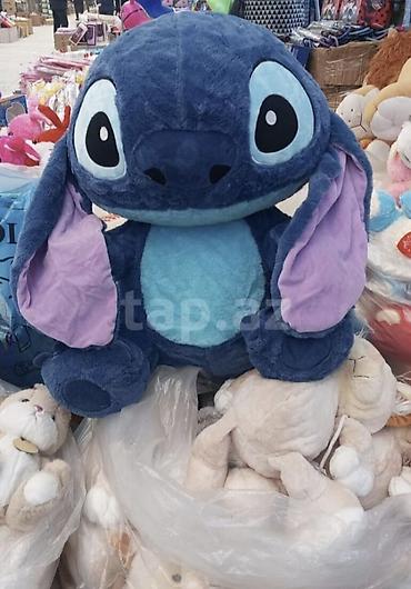 Yumşaq oyuncaqlar: Böyük ölçülü yumşaq oyuncağ –80 sm hundurluk mavi Stitch personajı - — 2
