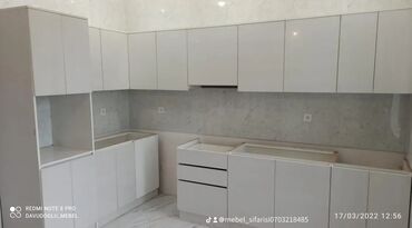 Sifarişlə mətbəx mebeli: Sifarişlə mətbəx dəsti, Özü çəkən petlələr, MDF, Kredit yoxdur, Pulsuz çatdırılma, Rayonlara çatdırılma — 27