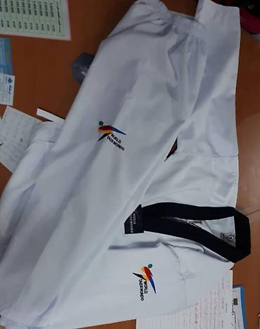 uşaq ucun rus milli geyimi: Uşaq üçün taekvondo dəsti - Forma: Ağ taekvondo uniforması (dobok) – — 8