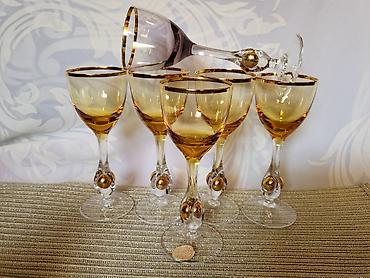 autima: Case kristal,Bohemija,rucni rad za zestoko pice 1950g+. Case — 5