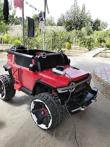 elekt: Uşaq üçün elektrikli off-road maşın - Korpus: qırmızı “jeep” tərzində — 3