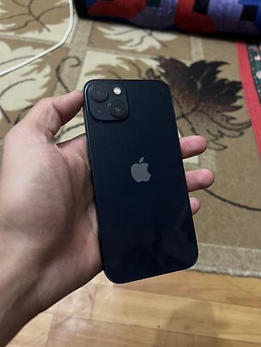 IPhone 13, Б/у, 128 ГБ, Midnight, Защитное стекло, Чехол, 73 %