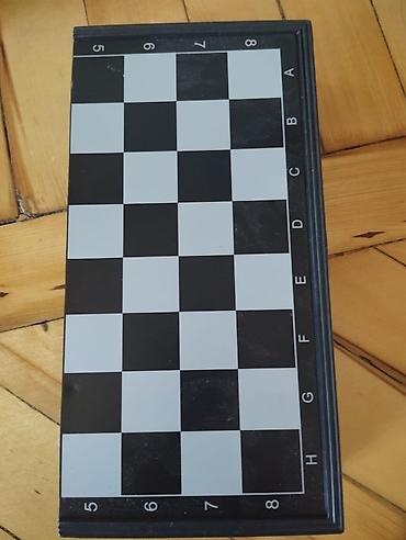 idman sort: Portativ şahmat dəsti - Qatlanan, maqnitli şahmat taxtası: qara-boz — 4