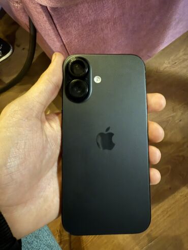 Apple iPhone: IPhone 16, 128 GB, Black Titanium, Face ID, Sənədlərlə