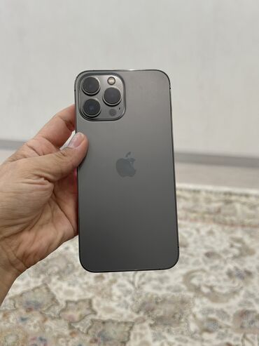 Apple iPhone: IPhone 13 Pro Max, Б/у, 256 ГБ, Черный, Защитное стекло, Чехол
