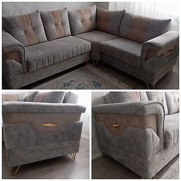 Divanlar: Künc divan 400azn satilir.Ölçüsü qol daxil 2.20x1.90sm, qolsuz — 1