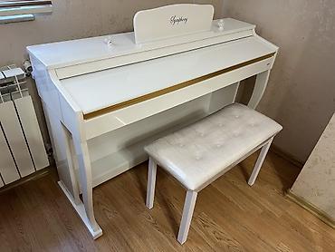 klassik gitara: Rəqəmsal pianino – “Symphony” dizaynlı, parlaq ağ korpuslu model — 1