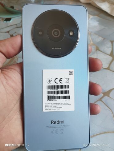 скупка компьютер: Redmi, Redmi A3, Колдонулган, 128 ГБ, түсү - Көгүлтүр, 2 SIM