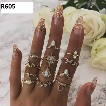 sexy ljubicasti set: Predivan set prstenova