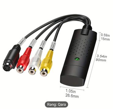 Audio və video kabellər: Video kasetlərin kompüterin yaddaşına köçürmək üçün USB çihaz. Köhnə — 3