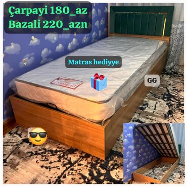 Divanlar: Yeni, Təknəfərlik çarpayı, Bazalı