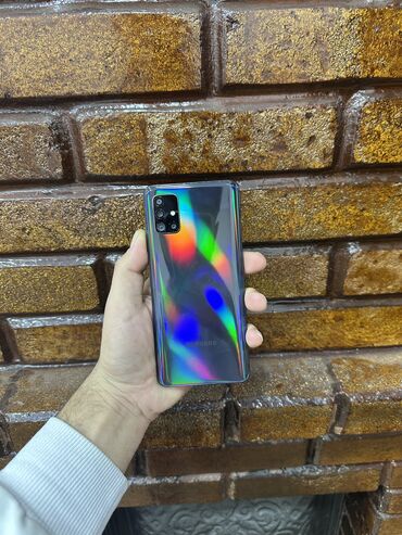 telefon samsung a51: Samsung Galaxy A51, rəng - Göy, Barmaq izi, Face ID, İki sim kartlı