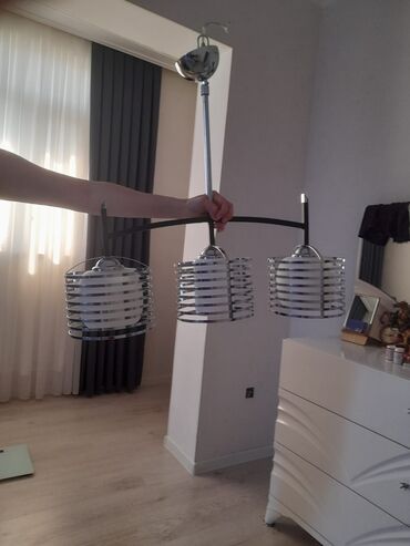 Digər ev dekoru: Çılçıraq, 3 lampa