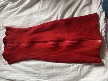 красный платье: Вечернее платье, Короткая модель, Трикотаж, Без рукавов, One size