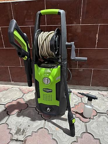 мыла мойка: Мини-мойка высокого давления Greenworks Описание: - Электрическая АВД — 1