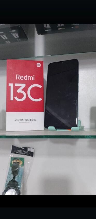 Xiaomi: Xiaomi Redmi 13C, 128 GB, rəng - Boz, 
 Sensor, Barmaq izi