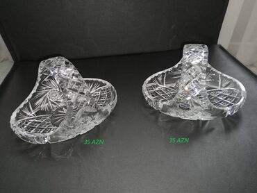 vaza qab: "BOHEMIA" Czechoslovakia istesali Xrustal Yenidi. Birinin ic terefinde