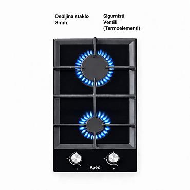 i3 4130: APEX UGRADNA PLOCA SA DVE RINGLE STAKLO – TERMOELEMENT | Plinski — 1