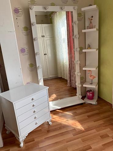 boy aynasi qiyməti: İdeal vəziyyətdə, təzə kimi işıqlı makiyaj güzgüsü və mebel dəsti — 1