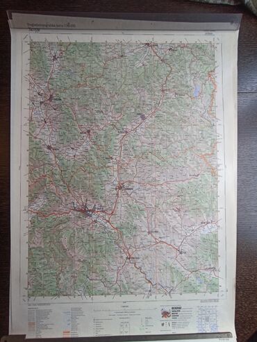 Ostali predmeti za umetnost i kolekcionarstvo: Vojne topografske karte sa slike,iz perioda JNA,11 komada na stanju — 4