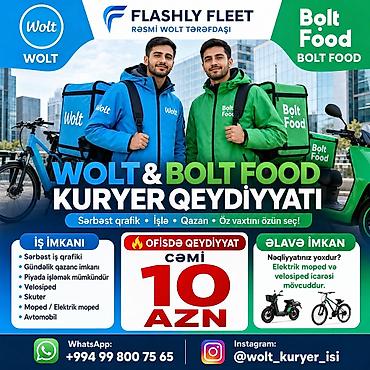 Əməkdaş axtarışı (vakansiyalar): Moto-kuryer tələb olunur, Gündəlik ödəniş, Təcrübəsiz — 1