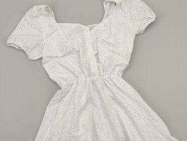 biała sukienki z bufiastymi rękawami: Dress, S (EU 36), Esmara, condition - Very good