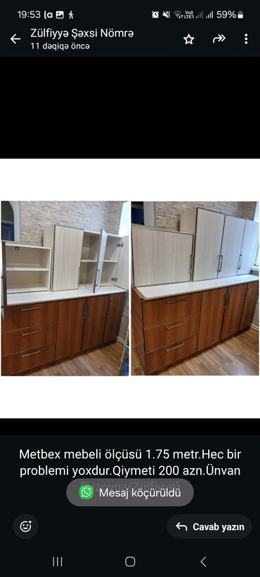 Sifarişlə divan dəstləri: Metbex mebeli ölçüsü 1.75 metr.Hec bir problemi yoxdur.Qiymeti 200 lalafo.az -da Sifarişlə divan dəstləri: Metbex mebeli ölçüsü 1.75 metr.Hec bir problemi yoxdur.Qiymeti 200