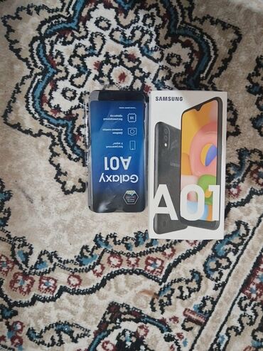 azercell nomreler almaq: Samsung Galaxy A01, 2 GB, rəng - Qara, Face ID