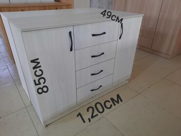 Комоды для одежды: Комод для одежды, Новый, Без зеркала, ЛДСП, цвет - Белый, Бесплатная доставка — 23