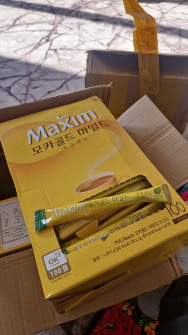 вешалки для детской одежды: Растворимый кофе-микс Maxim Mocha Gold Mild (Корея) в стиках. -