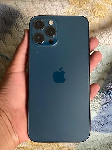 iphone 12 max: IPhone 12 Pro Max, Б/у, 128 ГБ, Pacific Blue, 77 % — 1