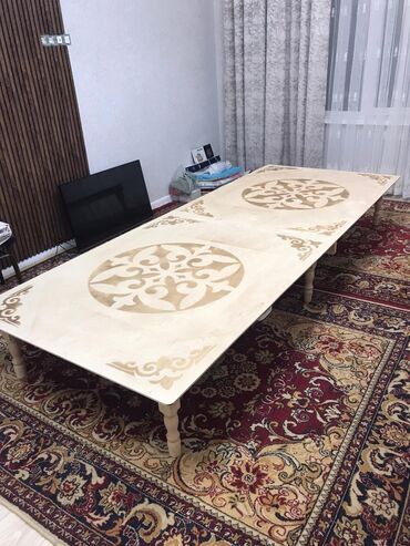 Национальные кыргызские столы: Национальный кыргызский стол, Складной, Дерево — 1