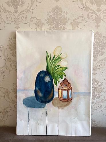 Книги и журналы: 🎨 Satılır | Orijinal əl işi rəsm 50×70 sm ölçüdə, kətan üzərində əl — 1