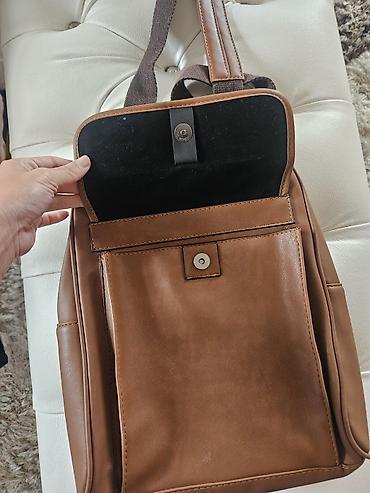 Çantalar: Unisex bel çantası - Rəng: karamel-qəhvəyi - Material: eko‑dəri — 2