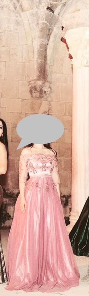 красное длинное платье в пол: Вечернее платье, А-силуэт, Длинная модель, С рукавами, Корсет, S