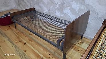 ortopedik matras kreditlə: Metal karkaslı tək nəfərlik çarpayı - Ölçü: təxmini 90×190 sm (tək — 1