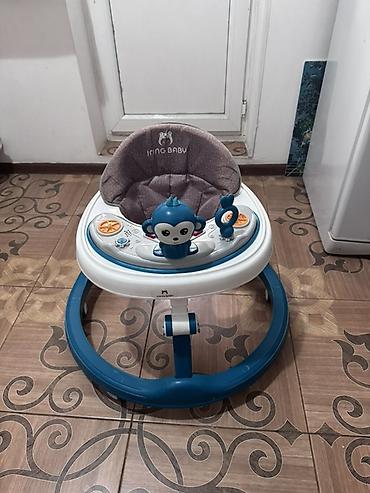 Детские ходунки INING BABY - Круглая устойчивая база с поворотными