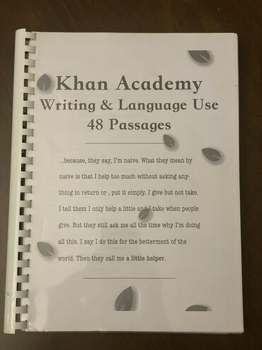 məktəbəqədər hazırlıq üçün vəsait: SAT. Khan Academy Writing and Language kitabı. SAT hazırlıq kitabı