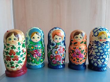советские куклы: Матрёшки российские ( пятиместки, пять штук в одной) классические — 3