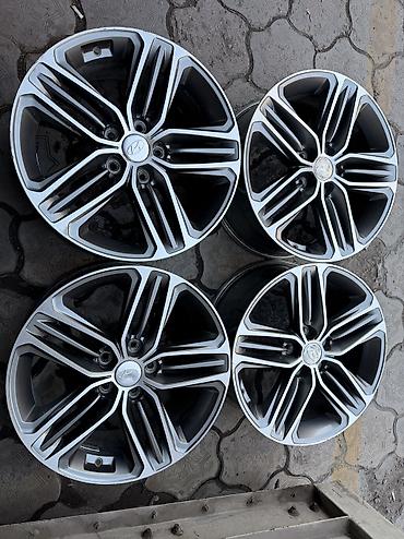 Диски: Литые Диски R 18 Hyundai, Комплект, отверстий - 5, Б/у — 2